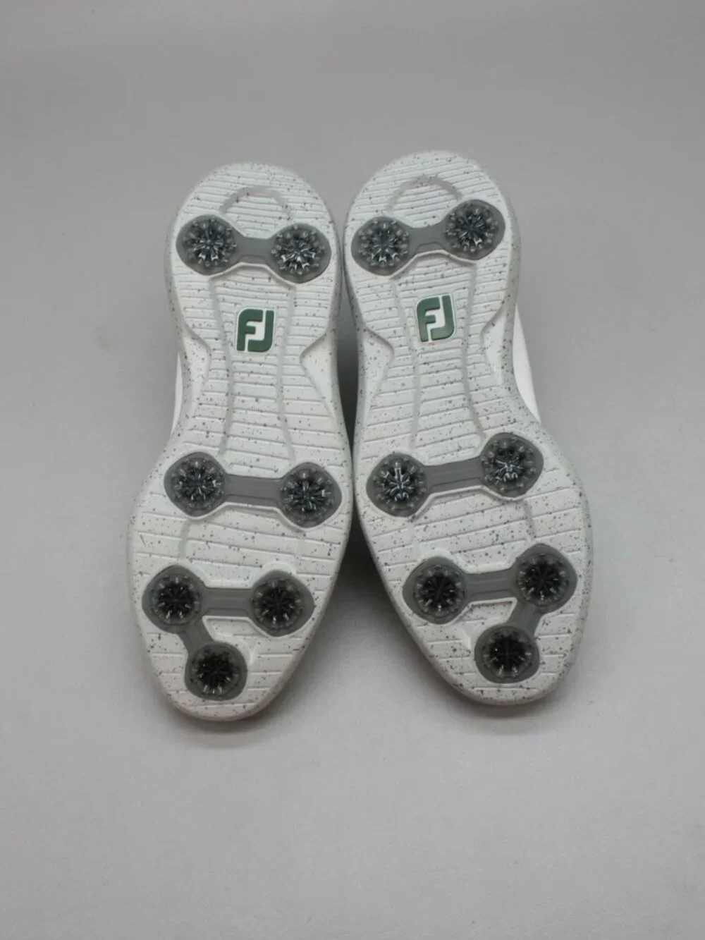 FootJoy Men's 9 Traditions Blucher Grounds Spiked White Green Golf Shoes - 57967